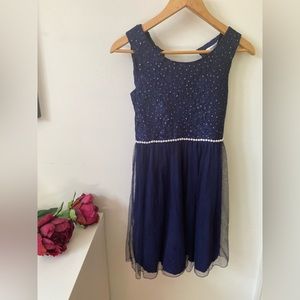 Navy Blue Speechless Kids Dress